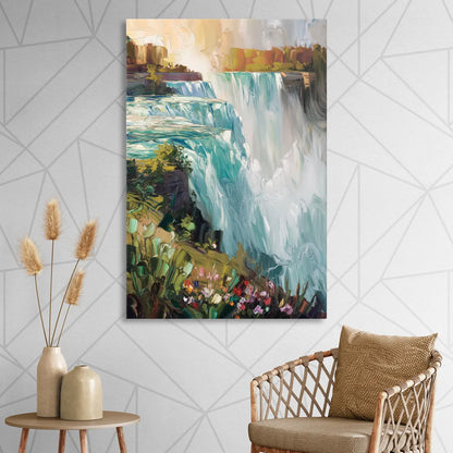 Buffalo Niagara Falls View Sitting Room - Canvas Wall Art