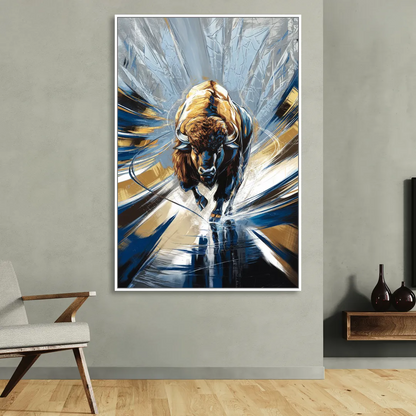 Buffalo Sabres Team Spirit Sitting Room - White Canvas Wall Art