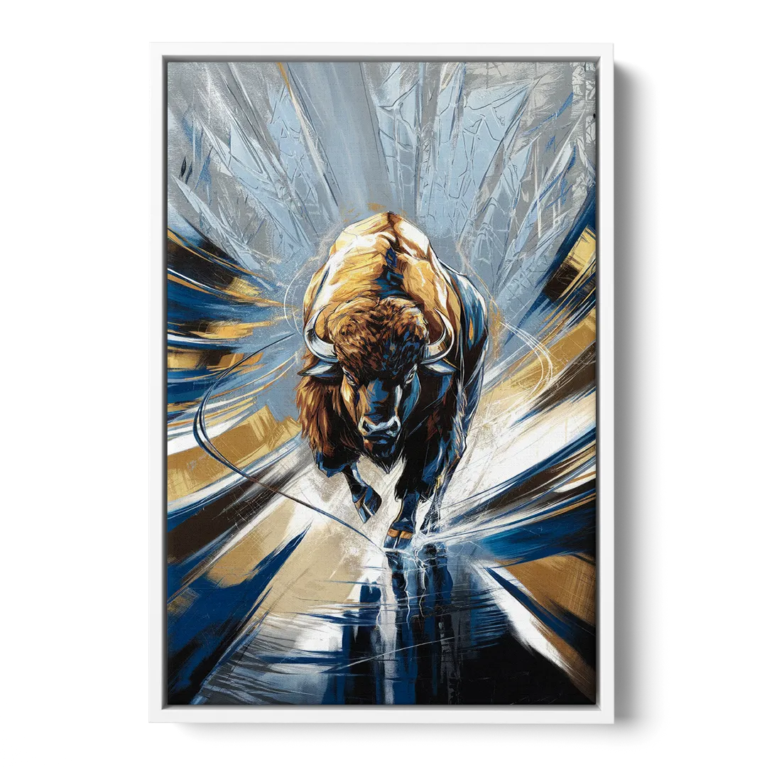 Buffalo Sabres Team Spirit Front - White Canvas Wall Art