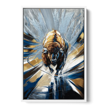 Buffalo Sabres Team Spirit Front - White Canvas Wall Art