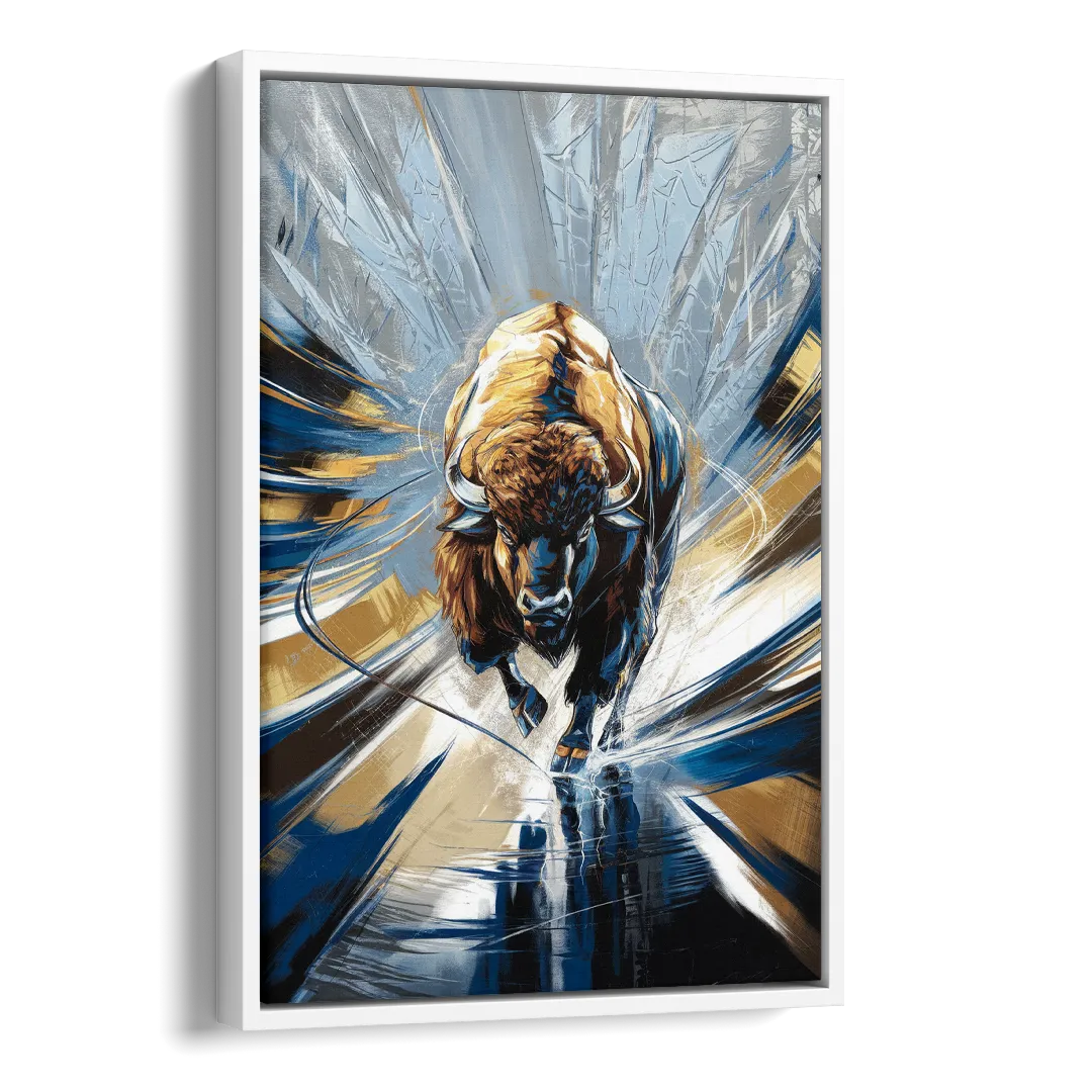 Buffalo Sabres Team Spirit Side - White Canvas Wall Art