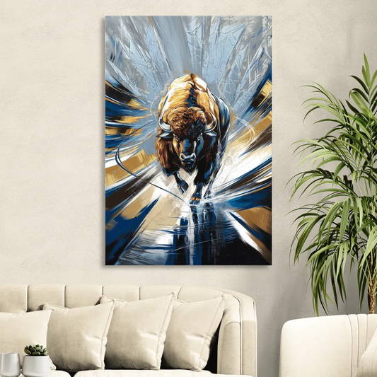 Buffalo Sabres Team Spirit Living Room - Canvas Wall Art