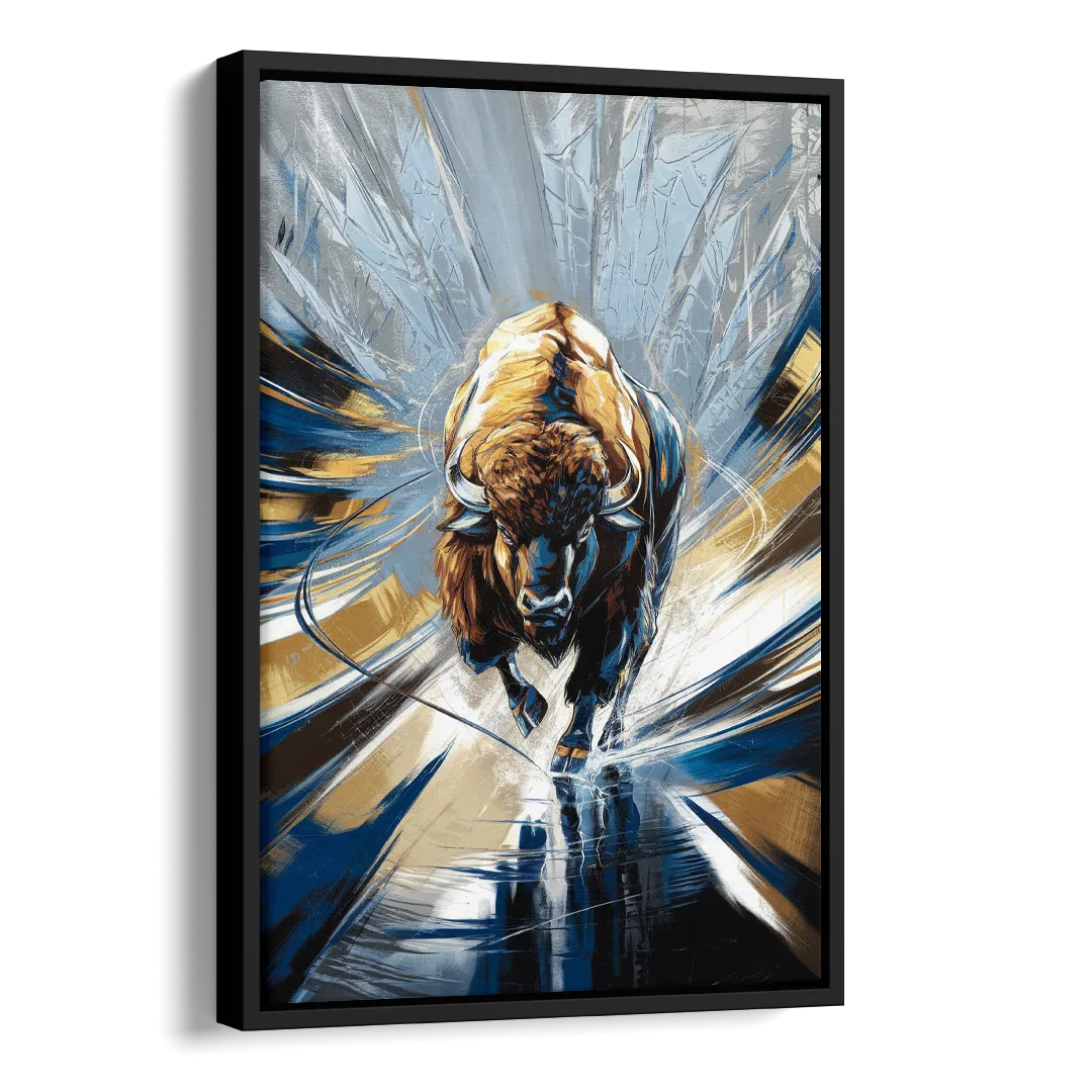 Buffalo Sabres Team Spirit Side - Black Canvas Wall Art