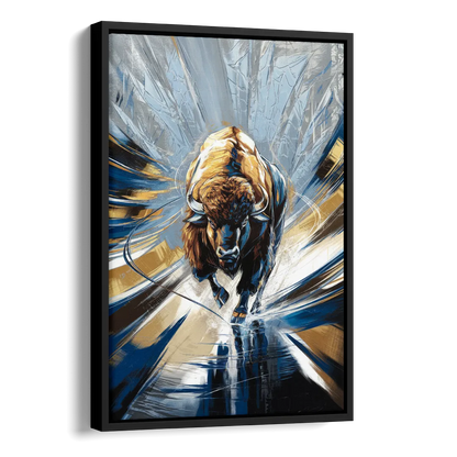 Buffalo Sabres Team Spirit Side - Black Canvas Wall Art