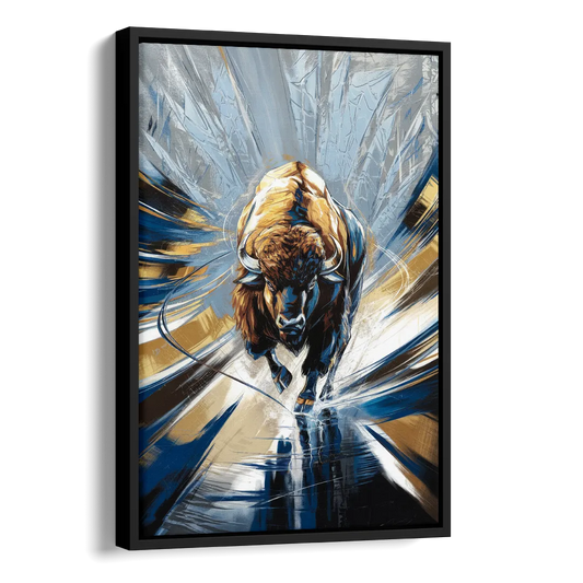 Buffalo Sabres Team Spirit Side - Black Canvas Wall Art