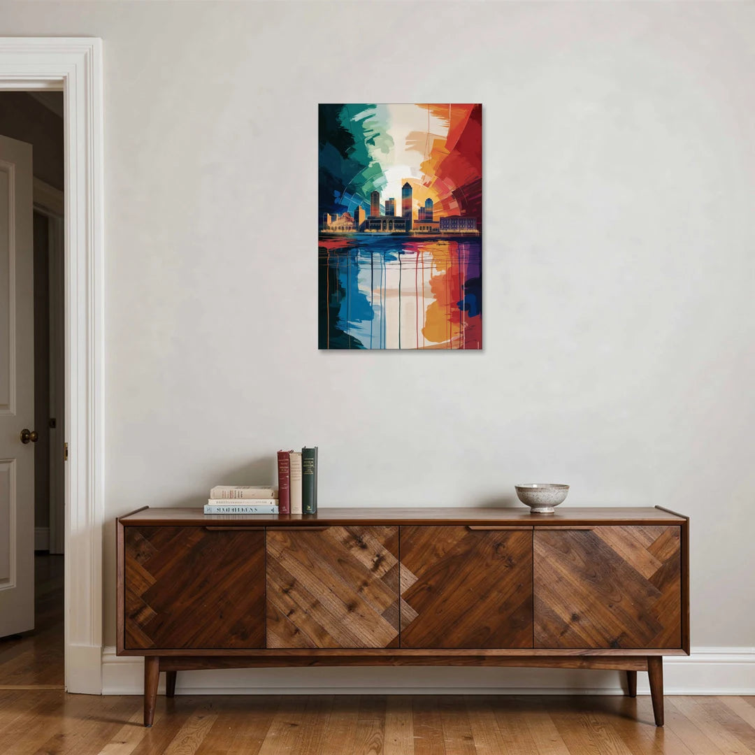 Buffalo Skyline Panorama - Canvas Wall Art - Coffee Table - 24x36