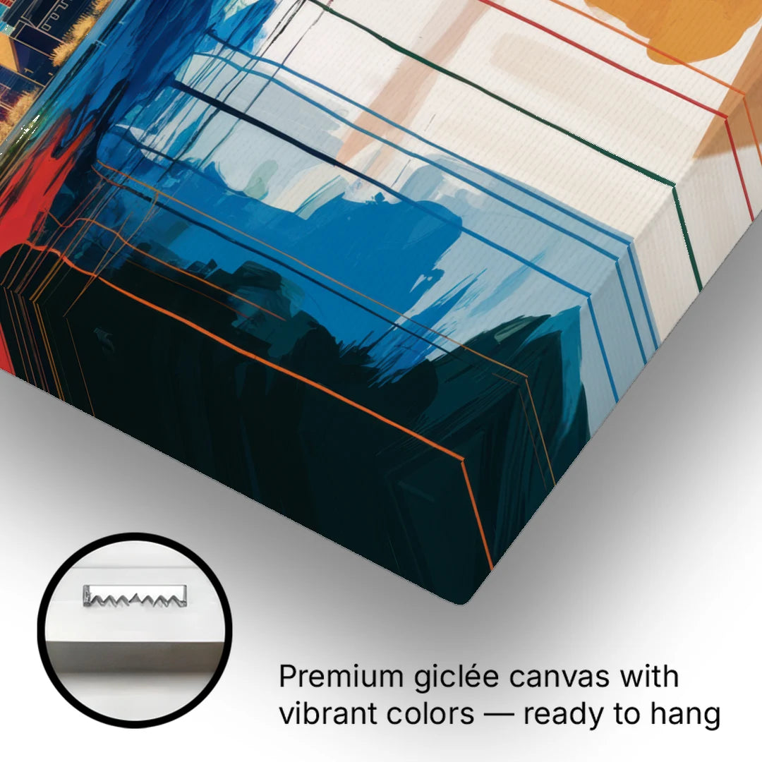 Buffalo Skyline Panorama - Canvas Wall Art - Gallery Wrap Corner