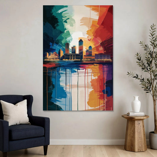 Buffalo Skyline Panorama - Canvas Wall Art - Sofa - 40x60