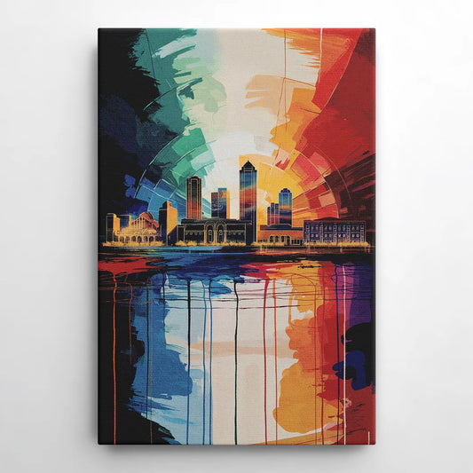 Buffalo Skyline Panorama - Canvas Wall Art