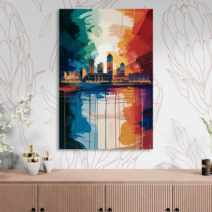 Buffalo Skyline Panorama Living Room - Canvas Wall Art