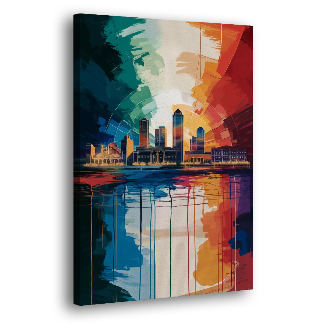 Buffalo Skyline Panorama Side - Canvas Wall Art