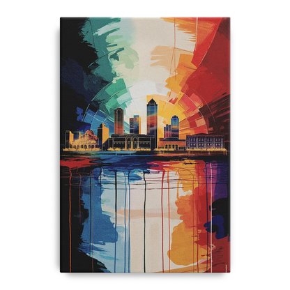 Buffalo Skyline Panorama Front - Canvas Wall Art