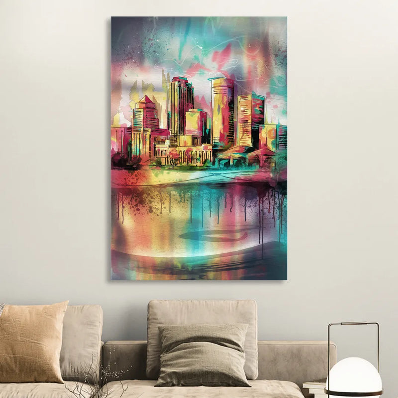 Buffalo Skyline and River Sitting Room - Canvas Wall Art