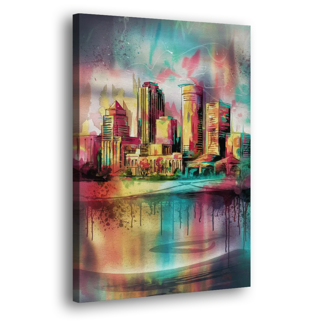 Buffalo Skyline and River Side - Canvas Wall Art