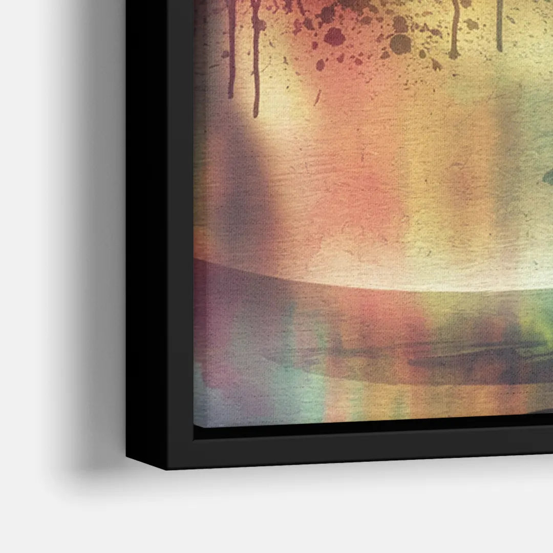 Buffalo Skyline and River - Close-Up Black Frame Canvas