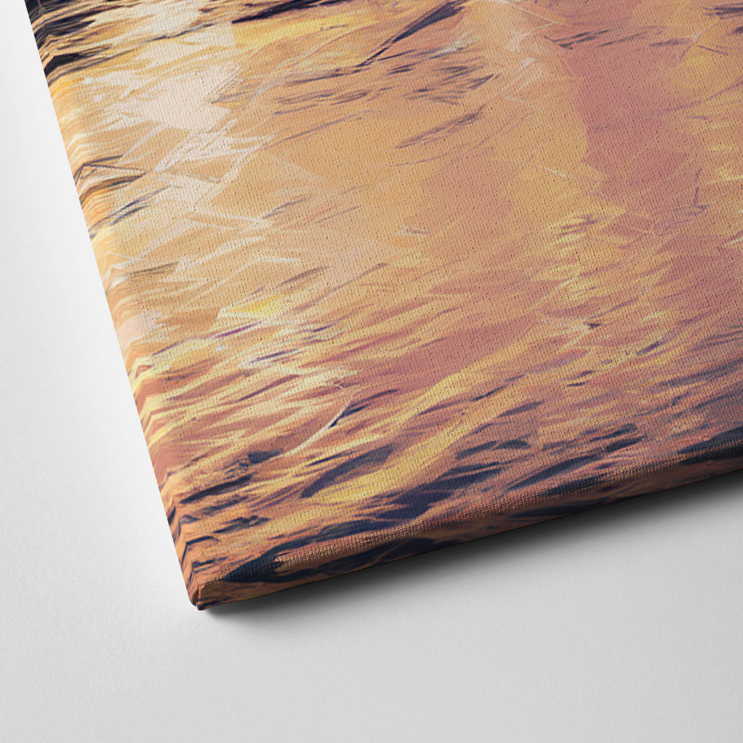 Buffalo Skyline at Sunset Canvas Close Up