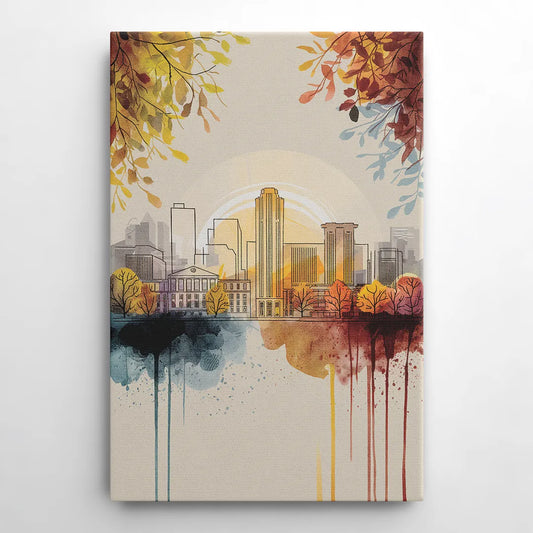 Buffalo Skyline in Autumn - Canvas Wall Art