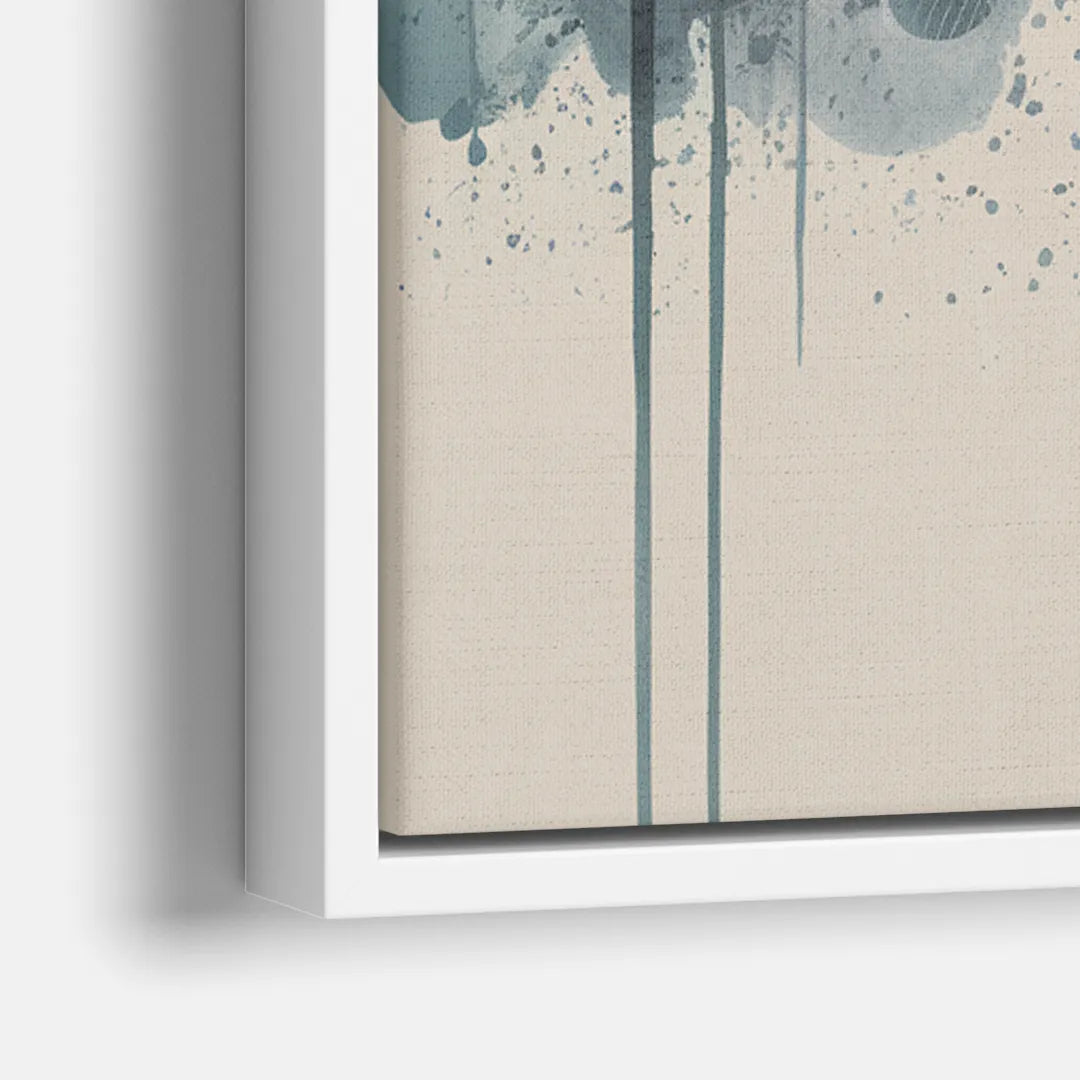 Buffalo Skyline in Autumn - Close-Up White Frame Canvas