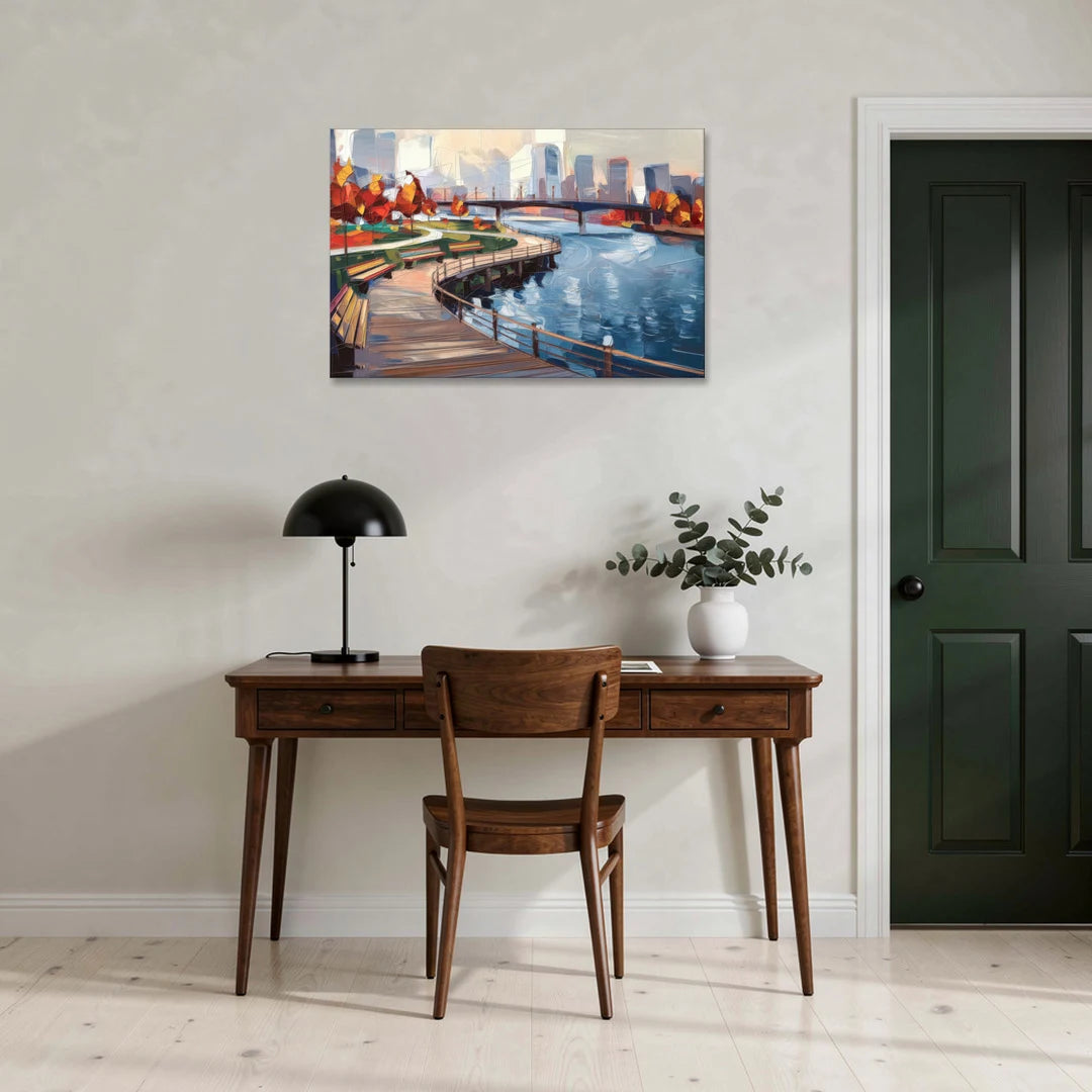 Buffalo Waterfront Boardwalk - Canvas Wall Art - Office - 36x24