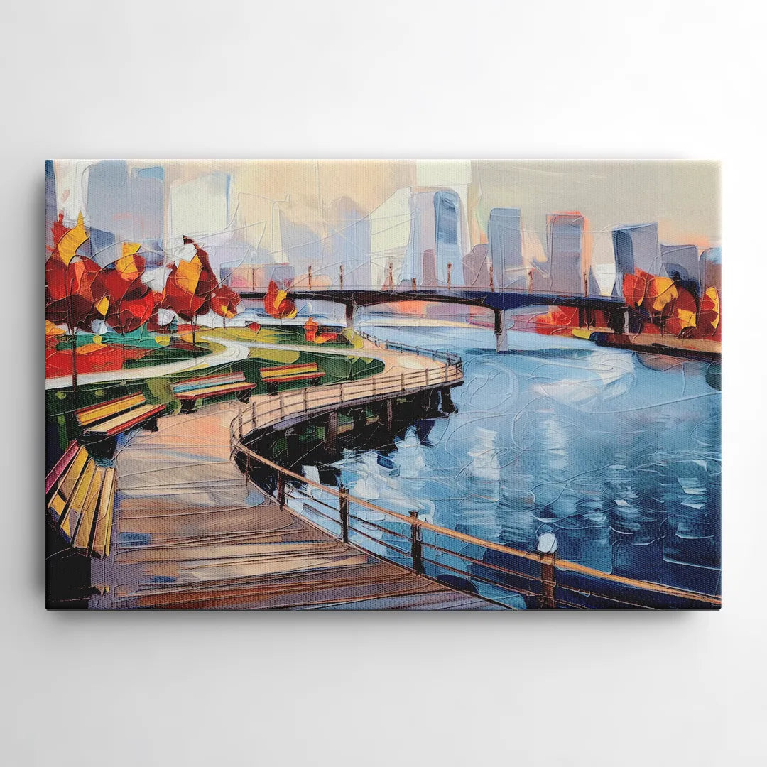Buffalo Waterfront Boardwalk - Canvas Wall Art