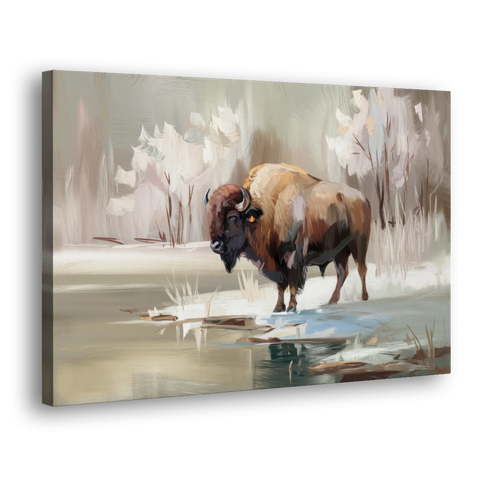 Buffalo Waterfront Serenity - Canvas Wall Art - Side