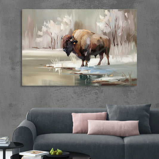 Buffalo Waterfront Serenity Living Room - Canvas Wall Art