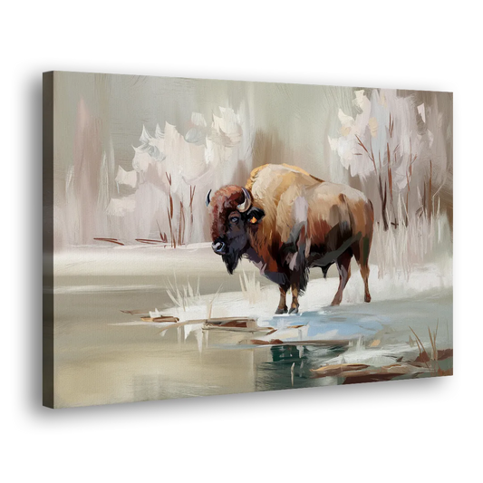 Buffalo Waterfront Serenity Side - Canvas Wall Art