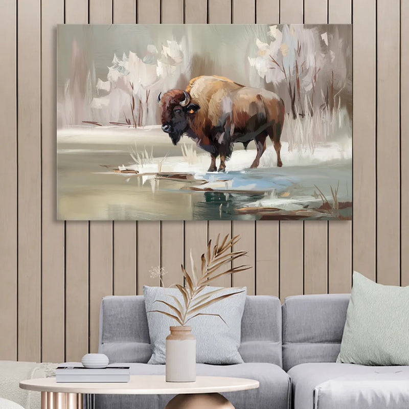 Buffalo Waterfront Serenity Sitting Room - Canvas Wall Art