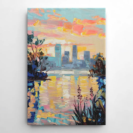 Buffalo Waterfront Sunrise - Canvas Wall Art