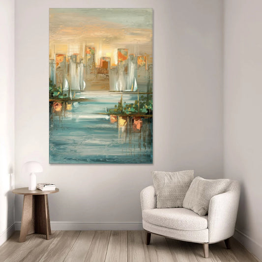 Buffalo Waterfront Tranquility - Canvas Wall Art - Sofa - 40x60