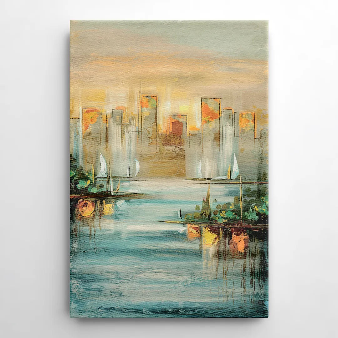 Buffalo Waterfront Tranquility - Canvas Wall Art