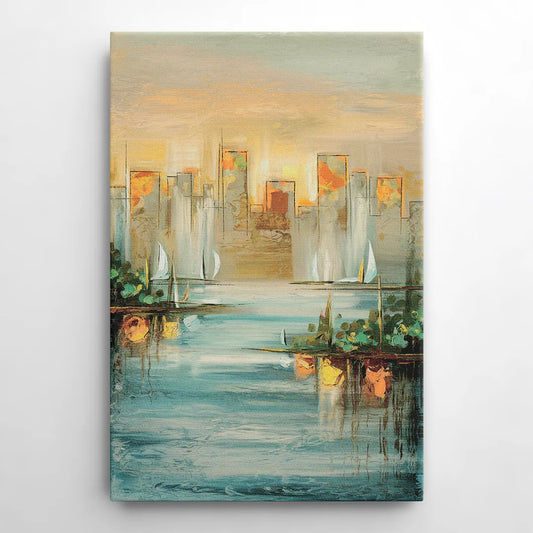 Buffalo Waterfront Tranquility - Canvas Wall Art