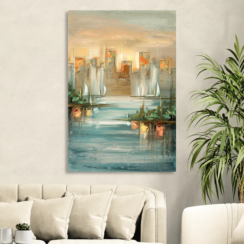 Buffalo Waterfront Tranquility Sitting Room - Canvas Wall Art