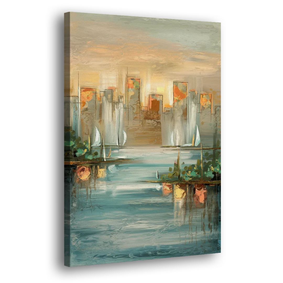 Buffalo Waterfront Tranquility Side - Canvas Wall Art
