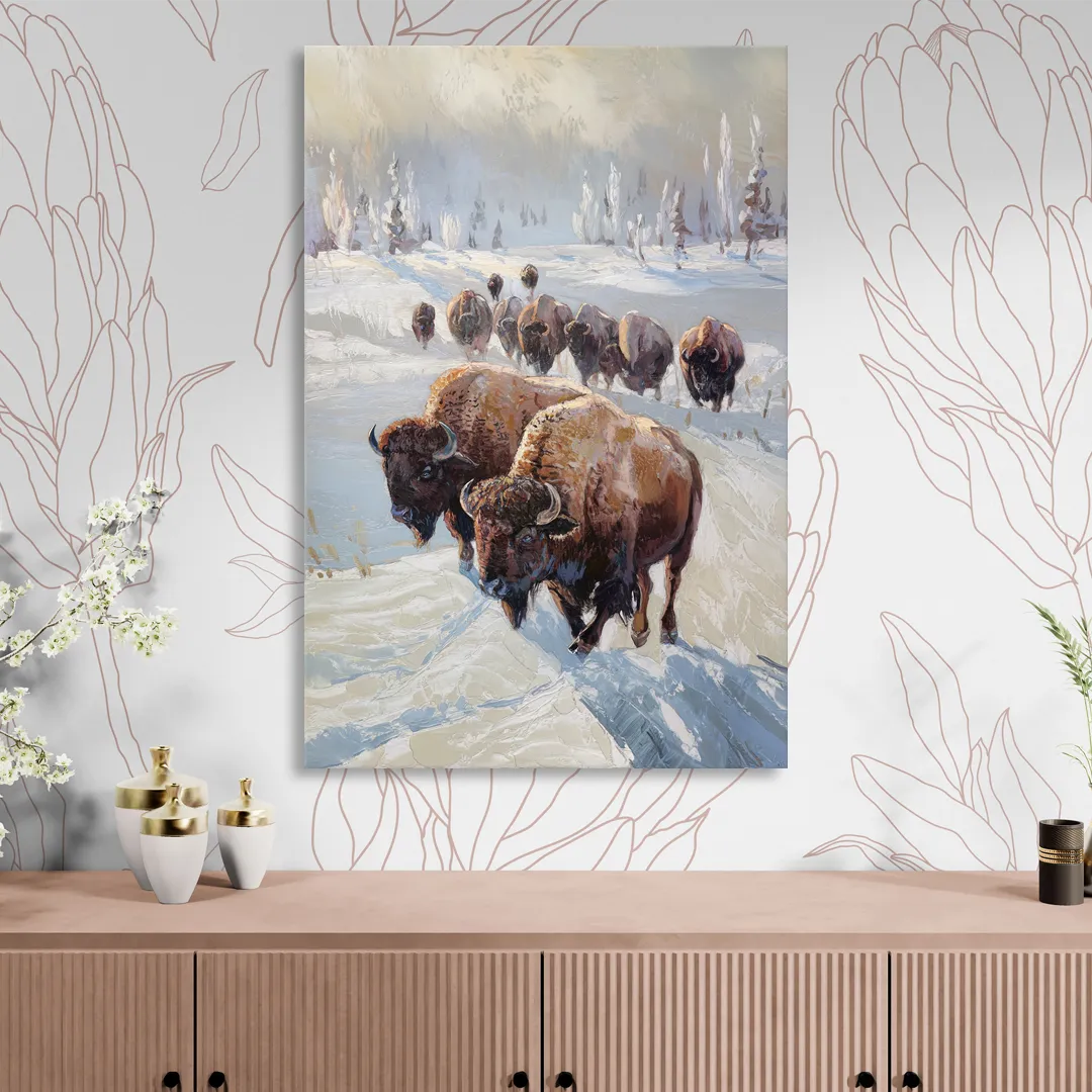 Buffalo Winter Wonderland Sitting Room - Canvas Wall Art
