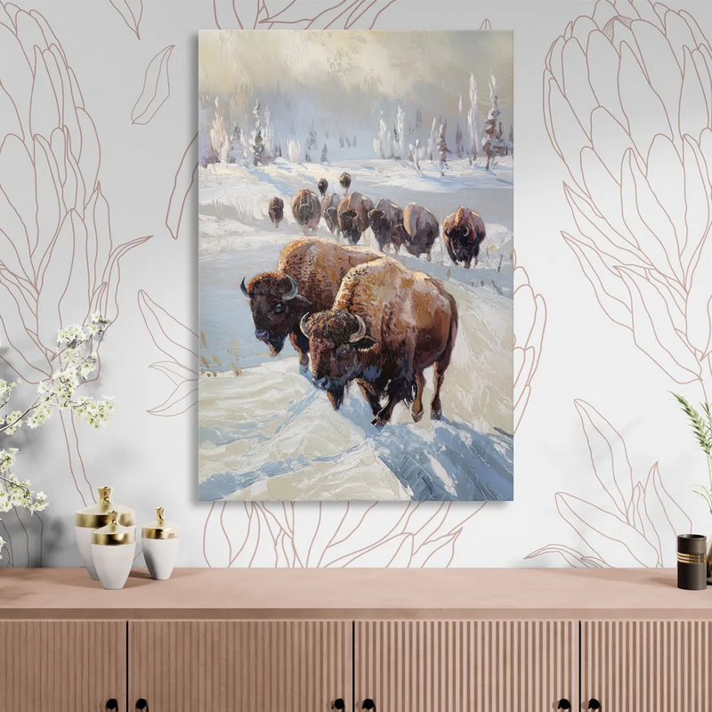 Buffalo Winter Wonderland Sitting Room - Canvas Wall Art