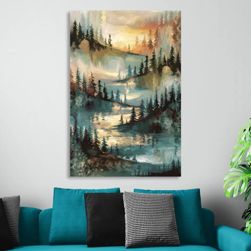 Burlington Captivating Landscapes Sitting Room - Canvas Wall Art