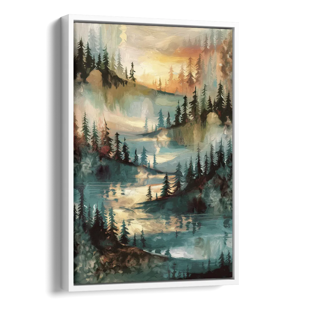 Burlington Captivating Landscapes Side - White Canvas Wall Art