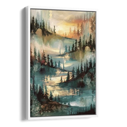 Burlington Captivating Landscapes Side - White Canvas Wall Art