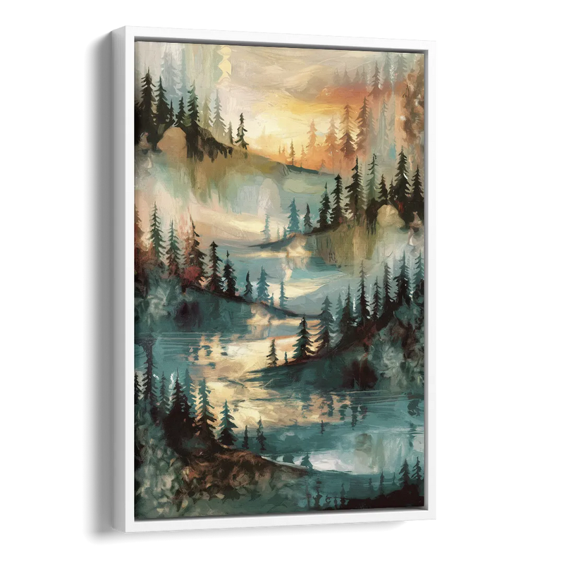 Burlington Captivating Landscapes Side - White Canvas Wall Art