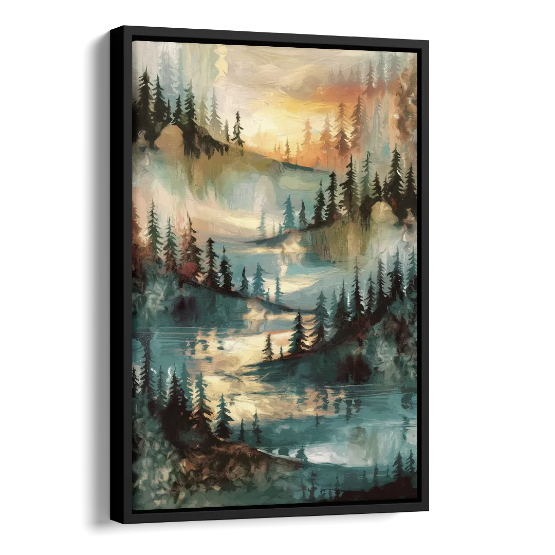 Burlington Captivating Landscapes Side - Black Canvas Wall Art