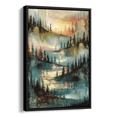 Burlington Captivating Landscapes Side - Black Canvas Wall Art