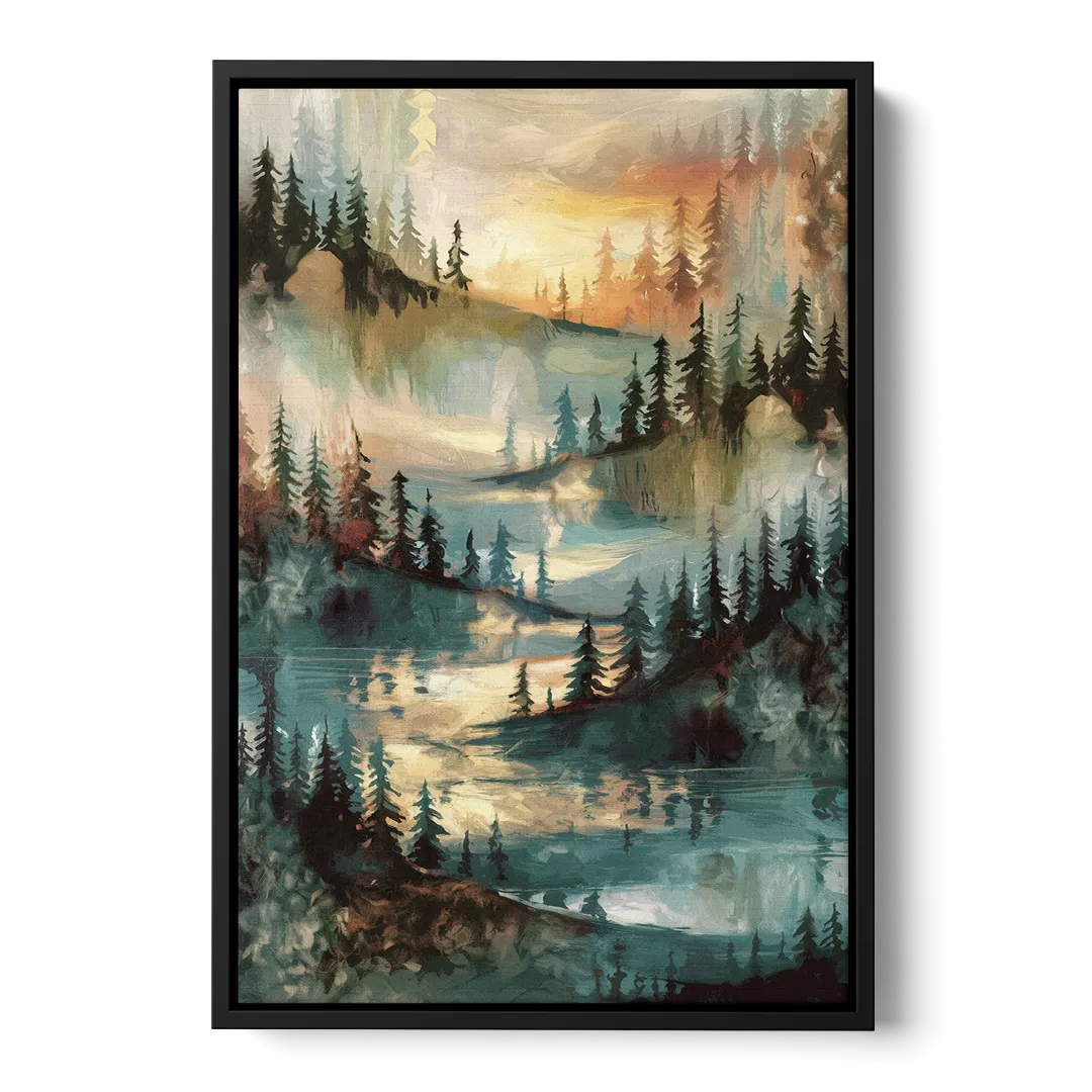 Burlington Captivating Landscapes Front - Black Canvas Wall Art