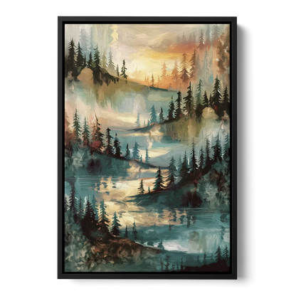 Burlington Captivating Landscapes Front - Black Canvas Wall Art