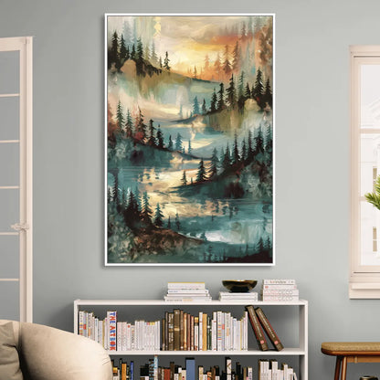 Burlington Captivating Landscapes Sitting Room - White Canvas Wall Art