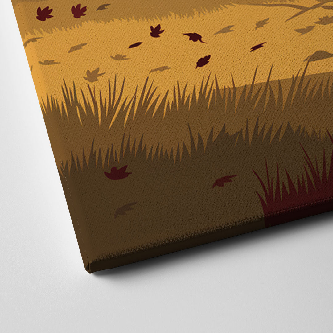 Burlington Fall Foliage Canvas Close Up