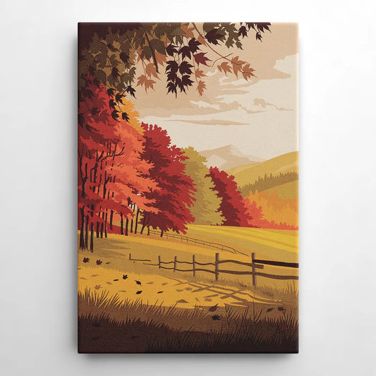 Burlington Fall Foliage - Canvas Wall Art