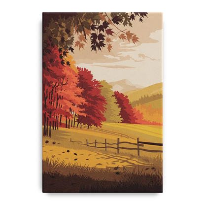 Burlington Fall Foliage Front - Canvas Wall Art