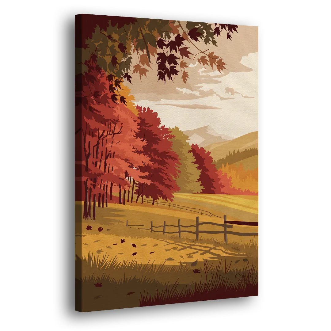 Burlington Fall Foliage Side - Canvas Wall Art