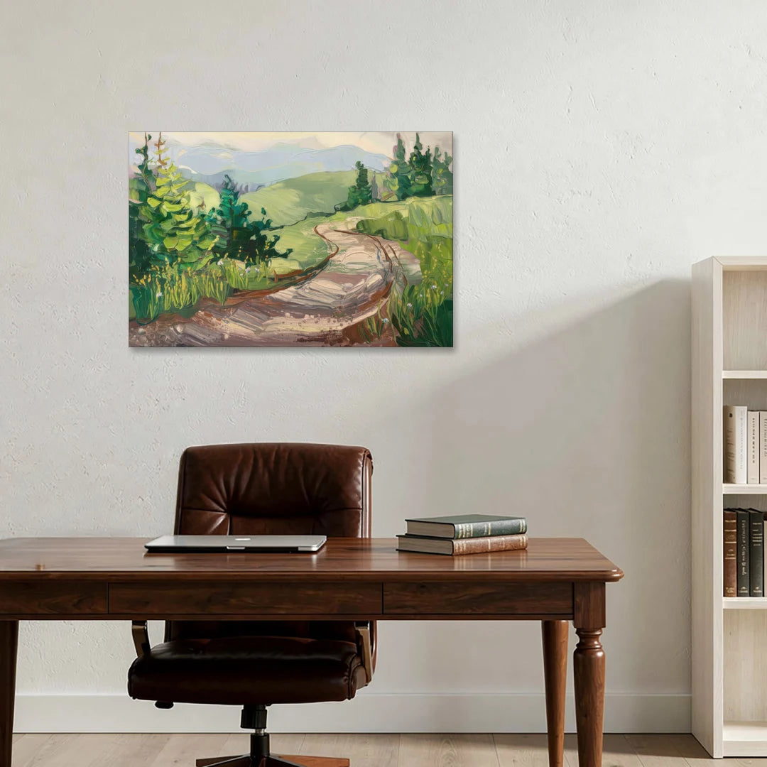 Burlington Green Mountain Trails - Canvas Wall Art - Office - 36x24
